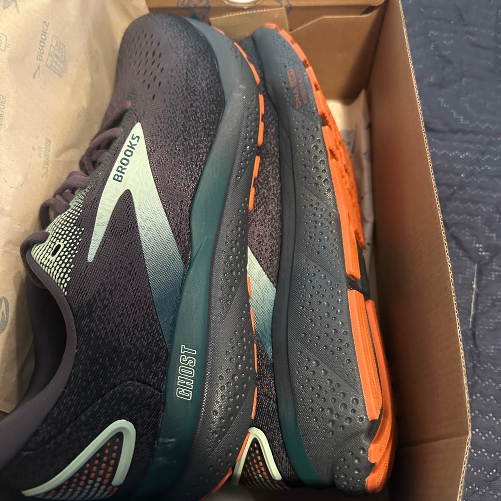 Brooks Ghost Running Shoes - Black and Orange